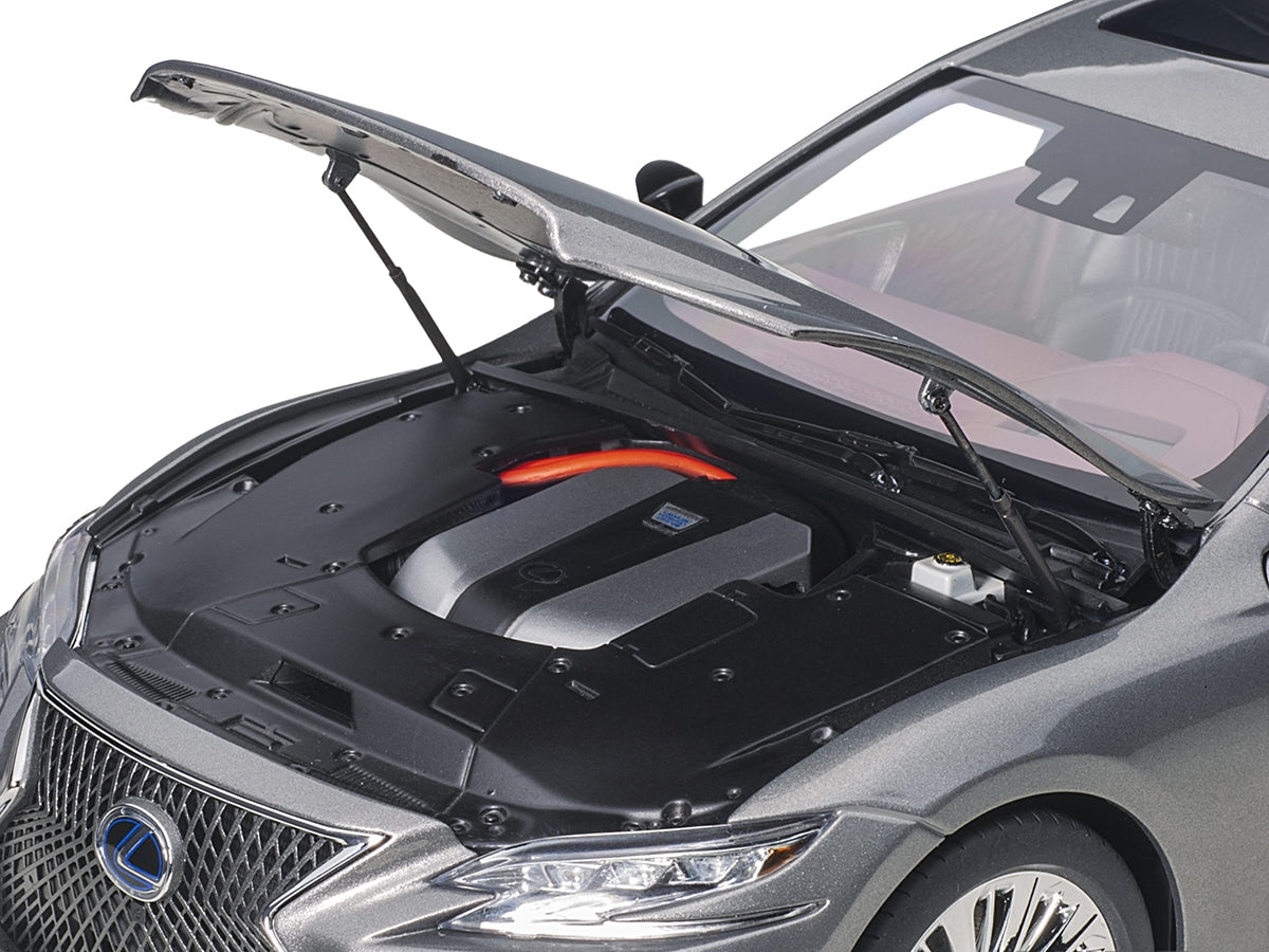 Lexus LS500h Manganese Luster Gray Metallic with Crimson and - Premium Lexus Models from Autoart - Just $257.99! Shop now at Rapidvehicles