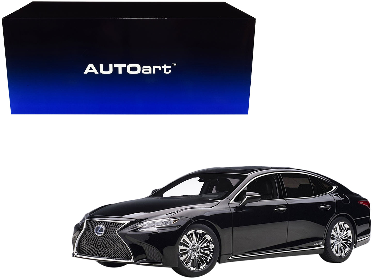 Lexus LS 500h Black with Black Interior 1/18 Model Car by Autoart - Premium Lexus Models from Autoart - Just $278.99! Shop now at Rapidvehicles