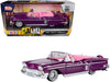 1958 Chevrolet Impala Convertible Lowrider Purple Metallic with Pink Interior "Get Low" Series 1/24 Diecast Model Car by Motormax - Premium Chevrolet Models from Motormax - Just $48.22! Shop now at Rapidvehicles