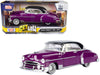 1950 Chevrolet Bel Air Lowrider Purple Metallic with Black Top and White Interior "Get Low" Series 1/24 Diecast Model Car by Motormax - Premium Chevrolet Models from Motormax - Just $48.22! Shop now at Rapidvehicles