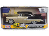 1955 Chevrolet Bel Air Lowrider Hard Top Beige Metallic and Black "Get Low" Series 1/24 Diecast Car Model by Motormax