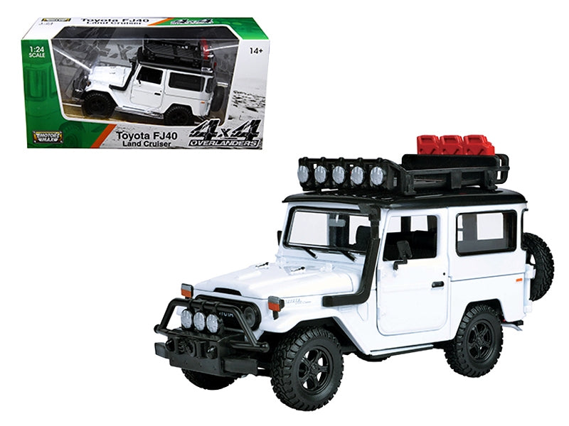 Toyota FJ40 Land Cruiser White "4x4 Overlanders" Series 1/24 Diecast Model Car by Motormax - Premium Toyota Models from Motormax - Just $44.79! Shop now at Rapidvehicles