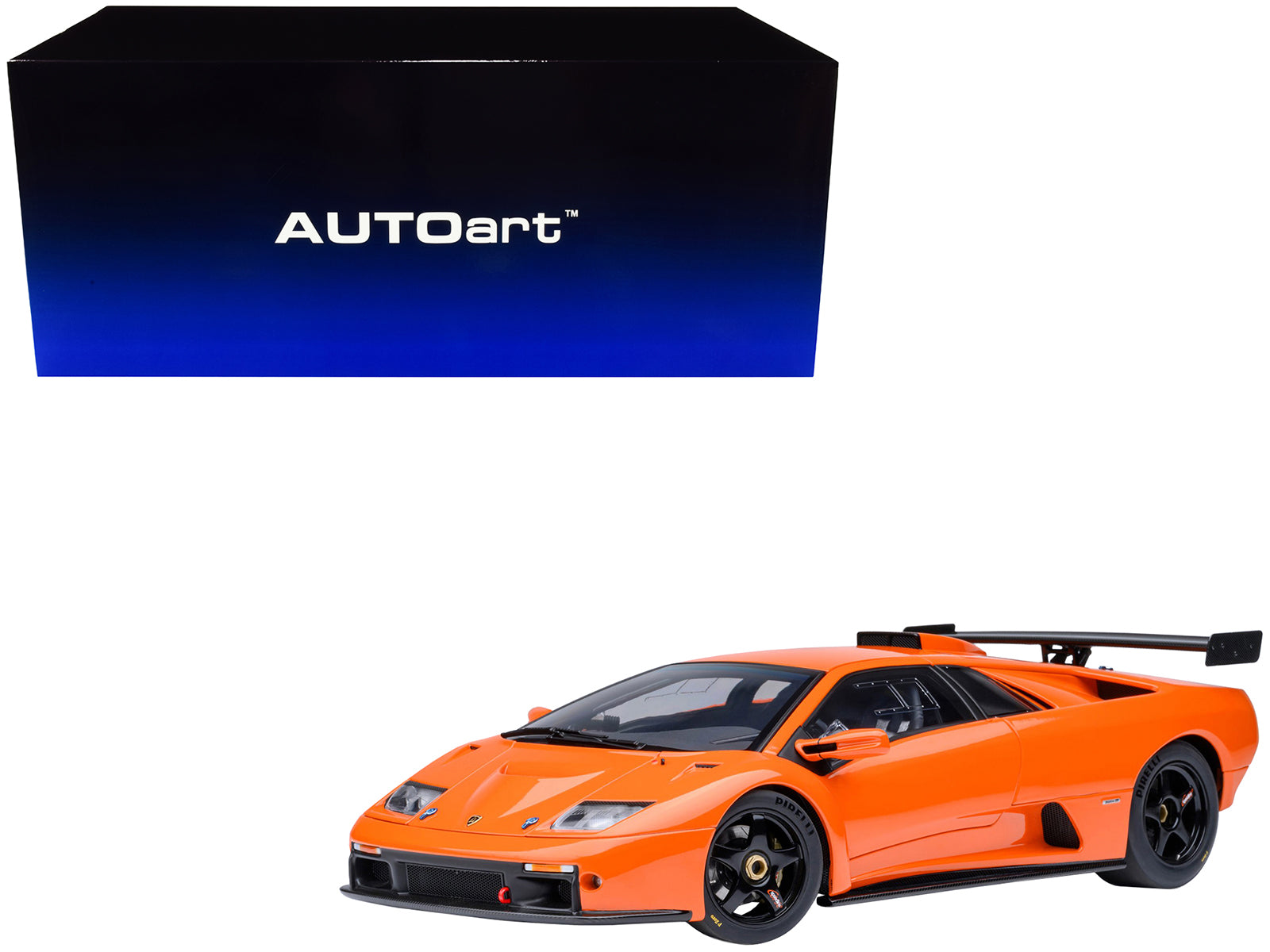 Lamborghini Diablo GTR Arancio Ishtar Orange 1/18 Model Car by Autoart free shipping USA