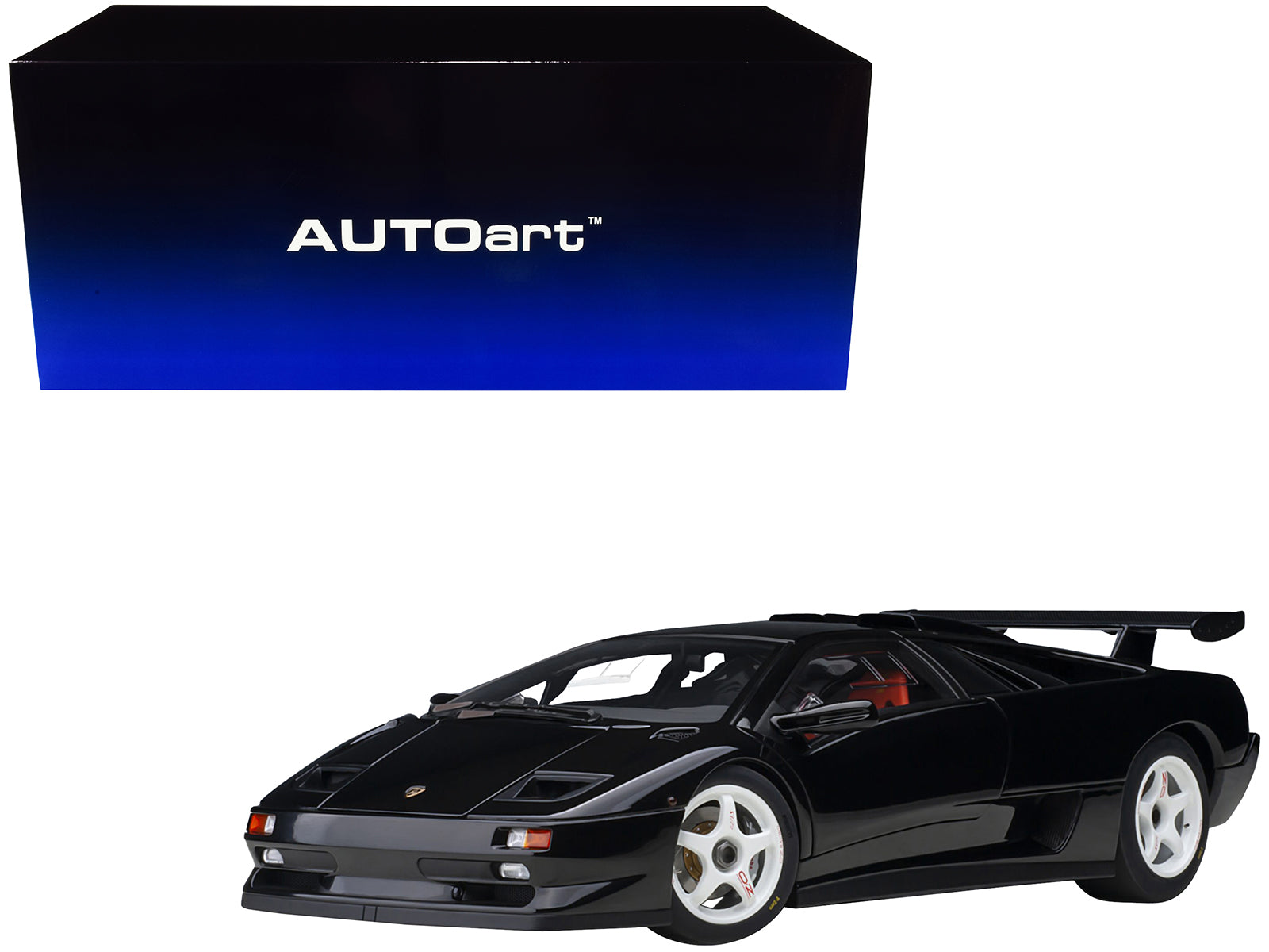 Lamborghini Diablo SV-R Deep Black 1/18 Model Car by Autoart free shipping USA