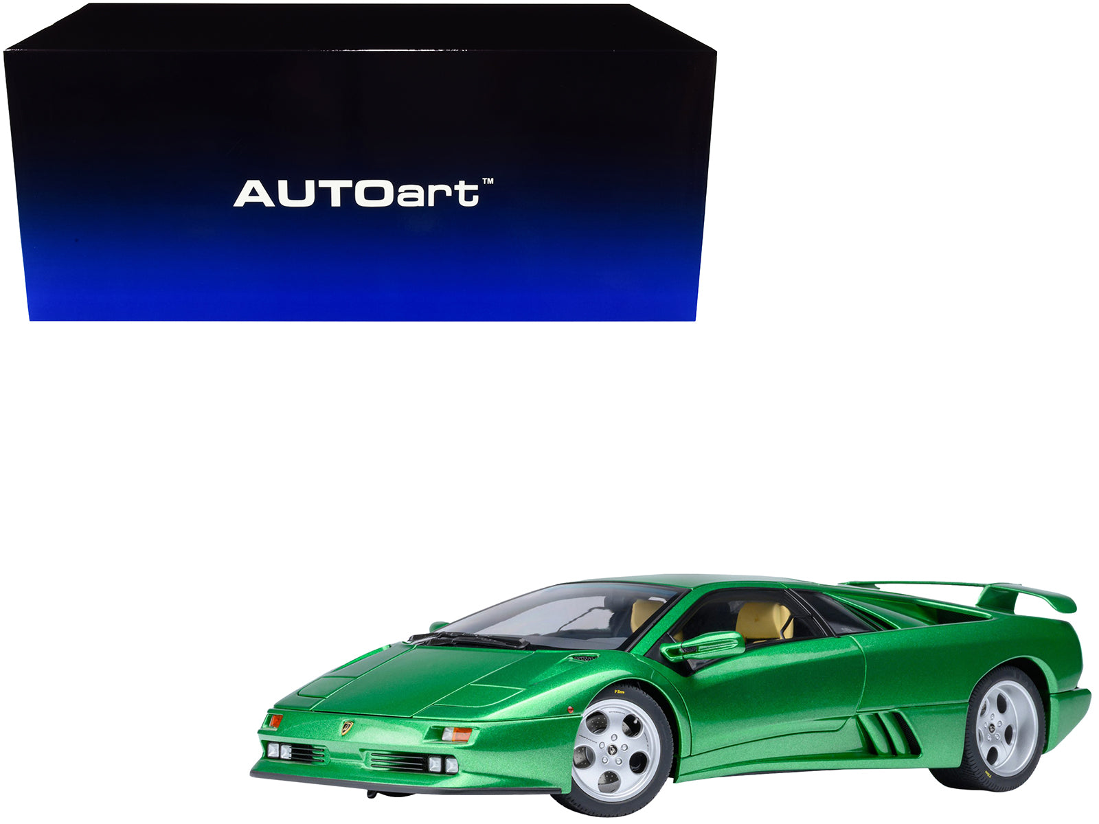 Lamborghini Diablo SE30 Verde Mic/Green Metallic 1/18 Model Car by Autoart free shipping USA
