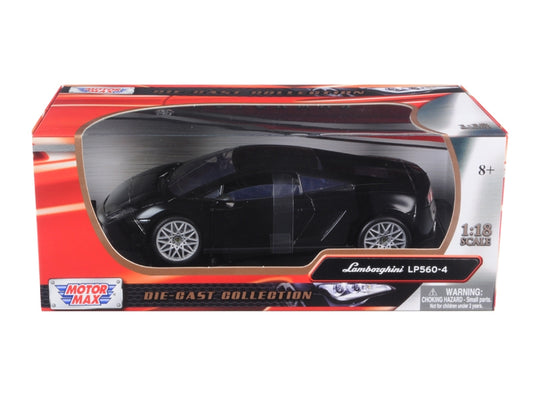 Lamborghini LP 560-4 Black 1/18 Diecast Car Model by Motormax - Premium Lamborghini Models from Motormax - Just $77.39! Shop now at Rapidvehicles