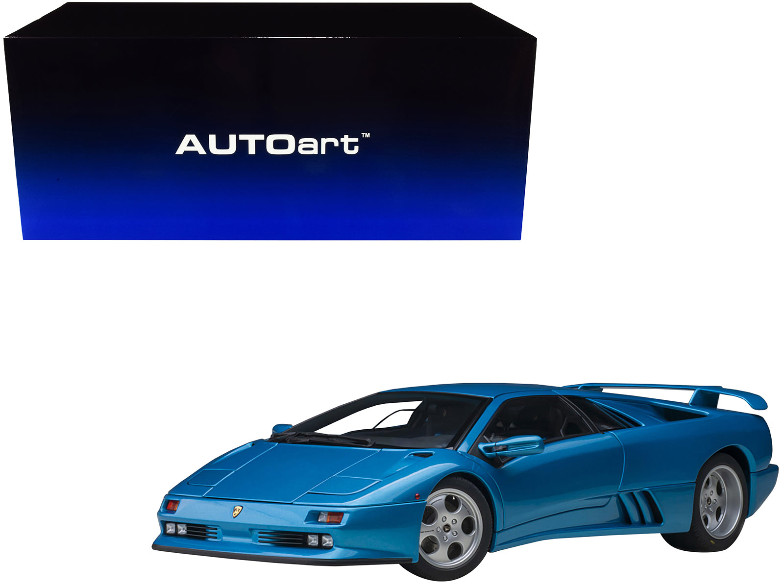 Lamborghini Diablo SE30 Blu Sirena Blue Metallic 1/18 Model Car by Autoart free shipping USA