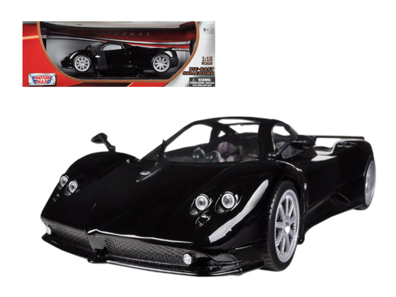 Pagani Zonda F Black 1/18 Diecast Car Model by Motormax free shipping USA