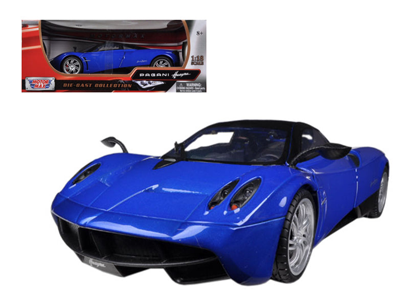 Pagani Huayra Blue with Black Top 1/18 Diecast Model Car by Motormax - Premium physical from Rapidvehicles - Just $68.99! Shop now at Rapidvehicles