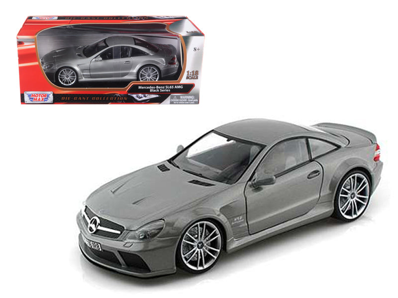 Mercedes SL65 AMG Black Series (R230) Grey 1/18 Diecast Model Car by Motormax free shipping USA