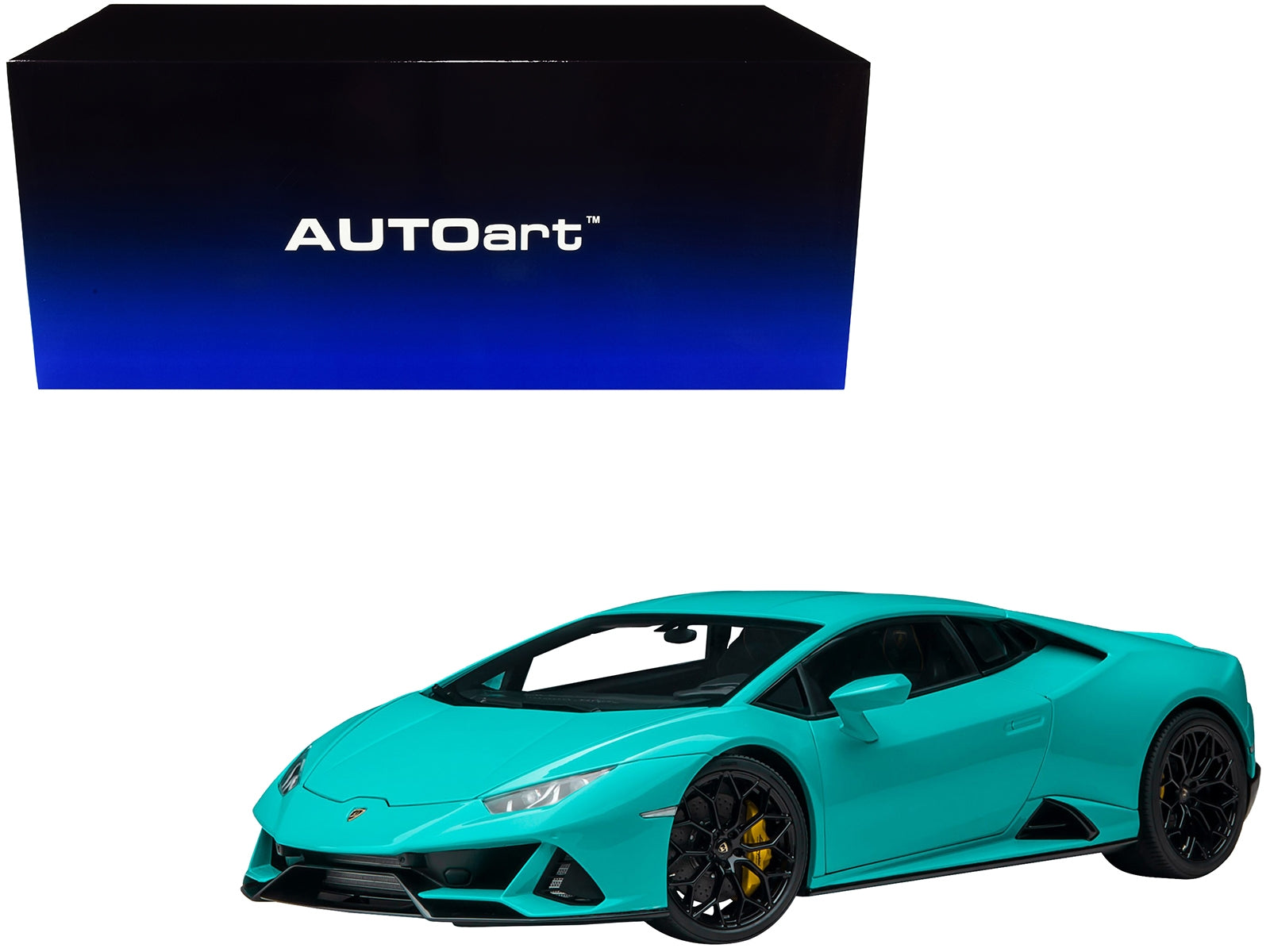 Lamborghini Huracan EVO Blu Glauco Blue 1/18 Model Car by Autoart - Premium Lamborghini Models from Autoart - Just $307.79! Shop now at Rapidvehicles