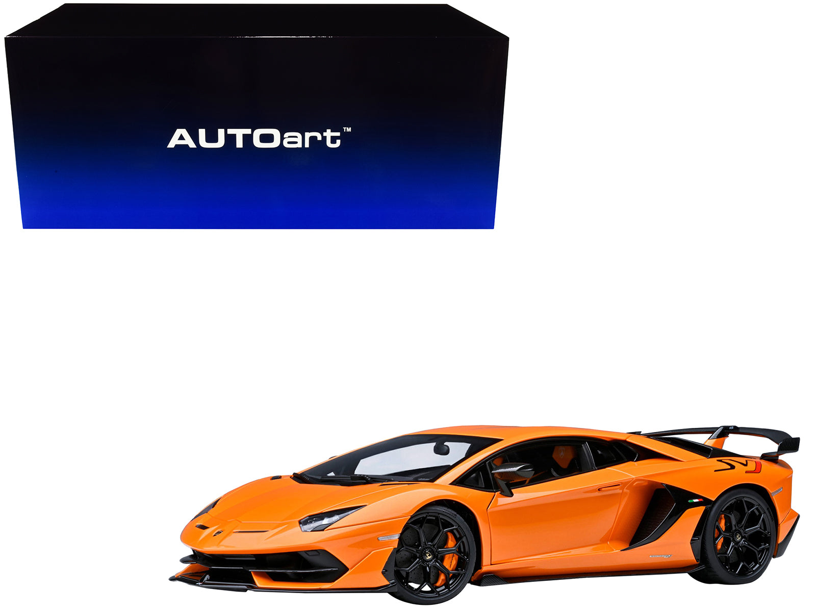 Lamborghini Aventador SVJ Arancio Atlas Pearl Orange 1/18 Model Car by Autoart free shipping USA