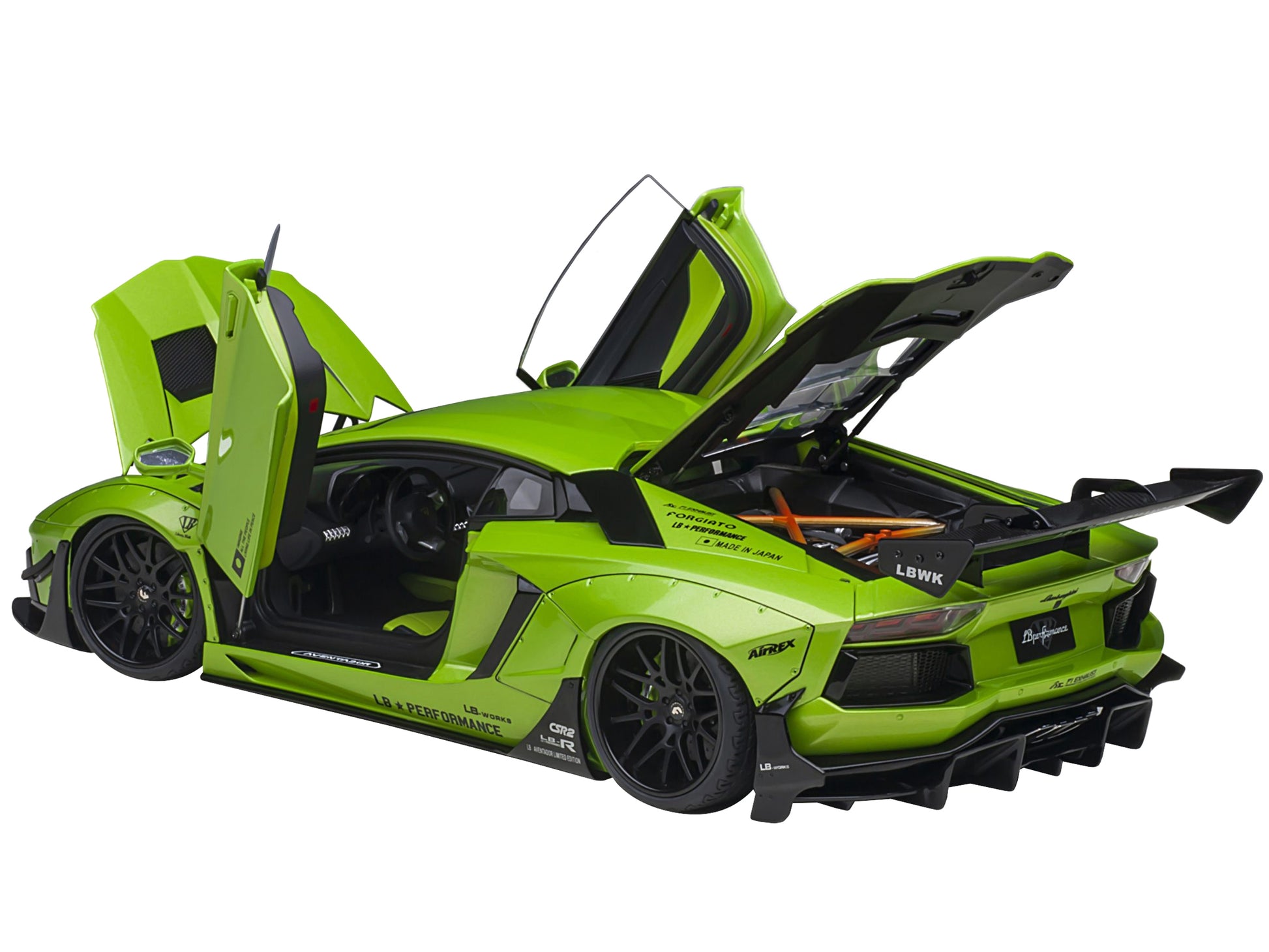 Lamborghini Aventador Liberty Walk LB-Works Pearl Green Metallic - Premium Lamborghini Models from Autoart - Just $349.19! Shop now at Rapidvehicles