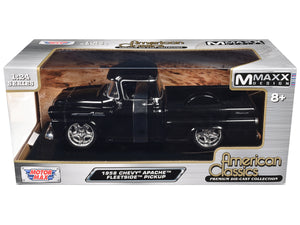 1958 Chevrolet Apache Fleetside Pickup Black "Maxx Design" "American Classics" Series 1/24 Diecast Model Car by Motormax - Premium Chevrolet Models from Motormax - Just $48.22! Shop now at Rapidvehicles