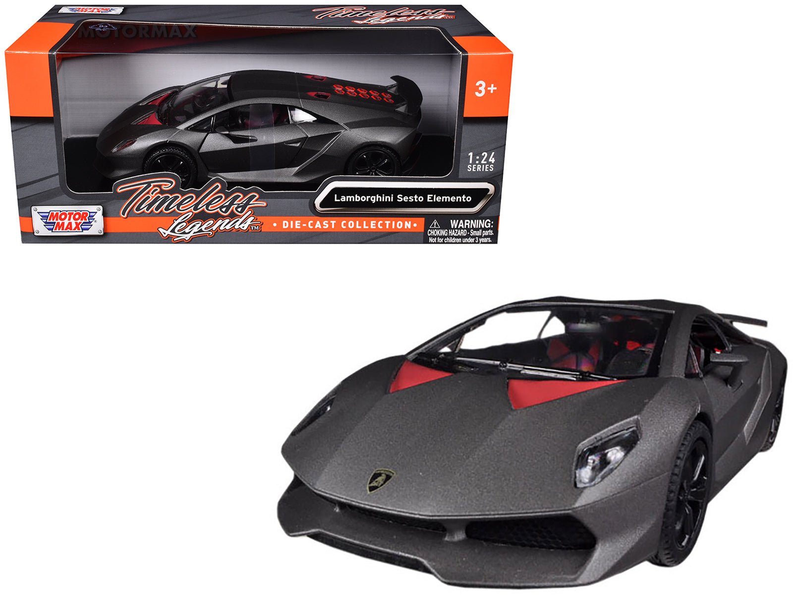 Lamborghini Sesto Elemento Carbon 1/24 Diecast Car Model by Motormax free shipping USA
