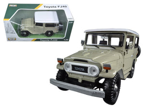 Toyota FJ40 Beige with White Top 1/24 Diecast Model Car by Motormax - Premium Toyota Models from Motormax - Just $48.36! Shop now at Rapidvehicles