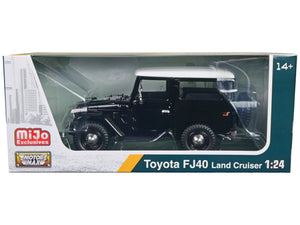 Toyota FJ40 Land Cruiser Black with White Top 1/24 Diecast Model Car by Motormax - Premium Toyota Models from Motormax - Just $48.36! Shop now at Rapidvehicles