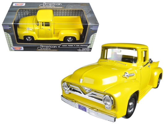 1955 Ford F-100 Pickup Truck Yellow 1/24 Diecast Model Car by - Premium Pickup Trucks Models from Motormax - Just $59.39! Shop now at Rapidvehicles