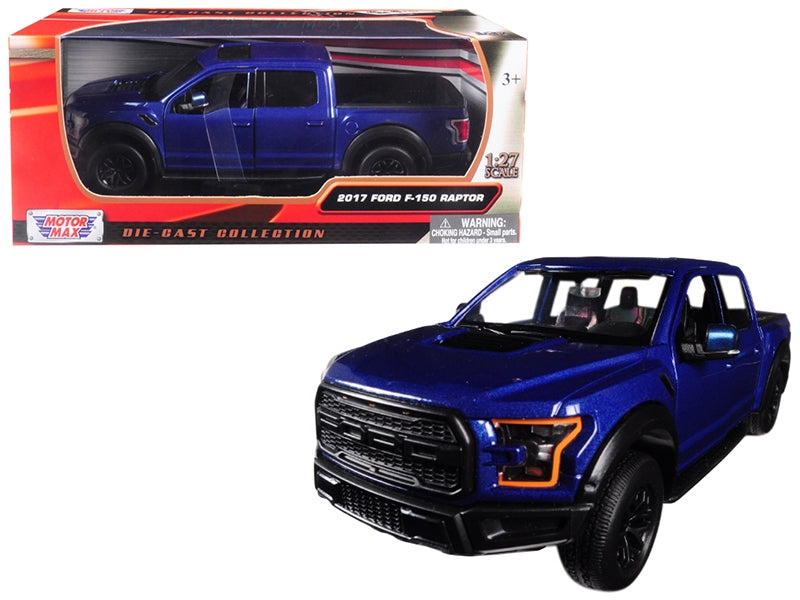 2017 Ford F-150 Raptor Pickup Truck Blue with Black Wheels 1/27 - Premium Pickup Trucks Models from Motormax - Just $59.39! Shop now at Rapidvehicles