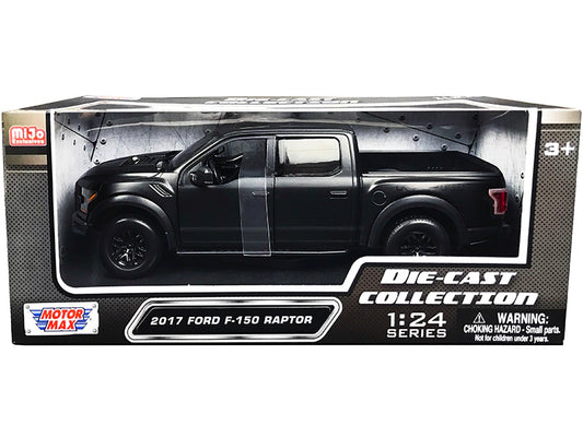 2017 Ford F-150 Raptor Pickup Truck with Sunroof Matt Black - Premium Pickup Trucks Models from Motormax - Just $49.28! Shop now at Rapidvehicles