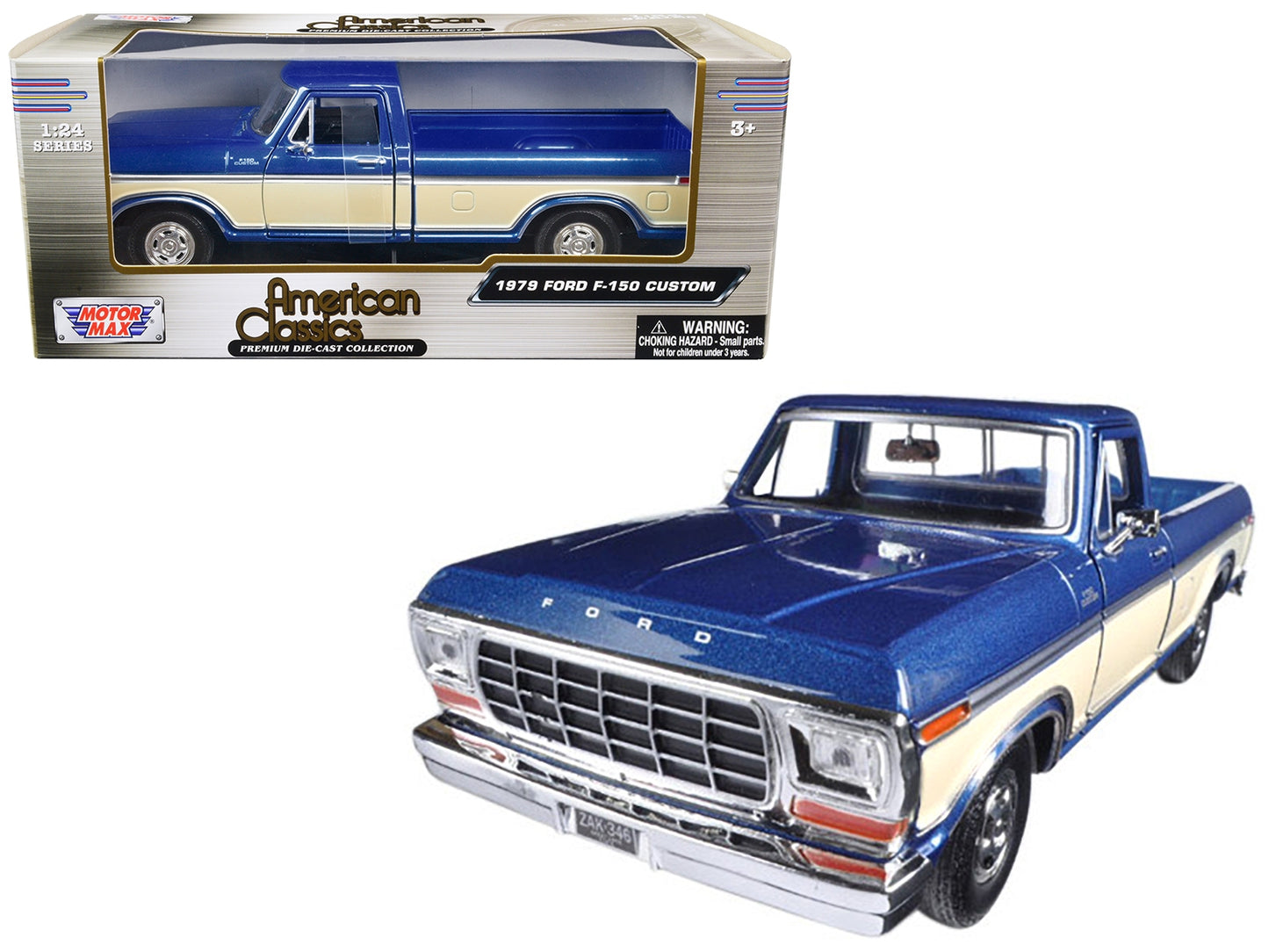 1979 Ford F-150 Pickup Truck 2 Tone Blue/Cream 1/24 Diecast Model - Premium Pickup Trucks Models from Motormax - Just $59.39! Shop now at Rapidvehicles