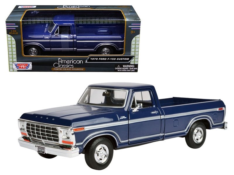 1979 Ford F-150 Pickup Truck Dark Blue 1/24 Diecast Model Car by - Premium Pickup Trucks Models from Motormax - Just $59.39! Shop now at Rapidvehicles