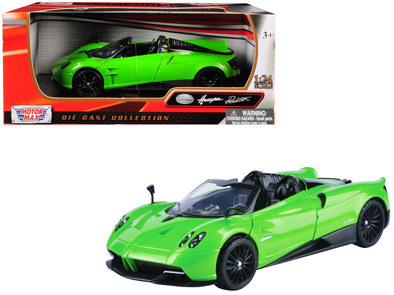 Pagani Huayra Roadster Green 1/24 Diecast Model Car by Motormax free shipping USA