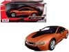 2018 BMW i8 Coupe Metallic Orange with Black Top 1/24 Diecast Model Car by Motormax - Premium BMW Models from Motormax - Just $43.99! Shop now at Rapidvehicles