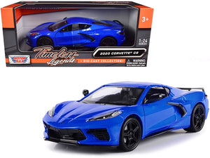 2020 Chevrolet Corvette C8 Stingray Blue Metallic "Timeless Legends" 1/24 Diecast Model Car by Motormax - Premium Corvette Models from Motormax - Just $54.76! Shop now at Rapidvehicles