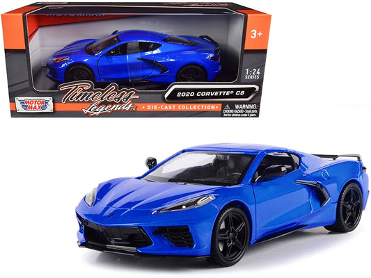 2020 Chevrolet Corvette C8 Stingray Blue Metallic "Timeless - Premium Corvette Models from Motormax - Just $54.76! Shop now at Rapidvehicles