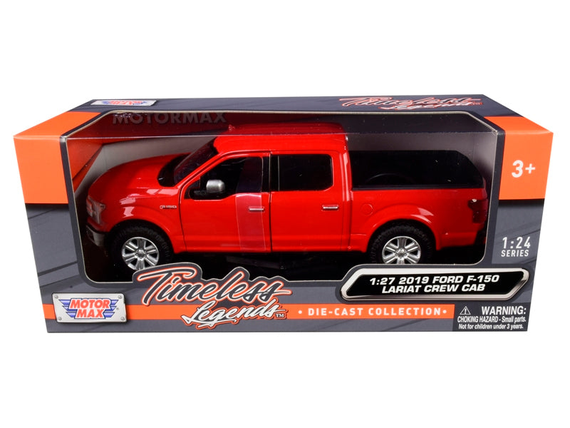 2019 Ford F-150 Lariat Crew Cab Pickup Truck Red 1/24-1/27 - Premium Pickup Trucks Models from Motormax - Just $49.28! Shop now at Rapidvehicles