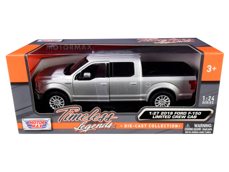 2019 Ford F-150 Limited Crew Cab Pickup Truck Metallic SilverFREE SHIPPING IN US - Premium Pickup Trucks Models from Motormax - Just $59.39! Shop now at Rapidvehicles