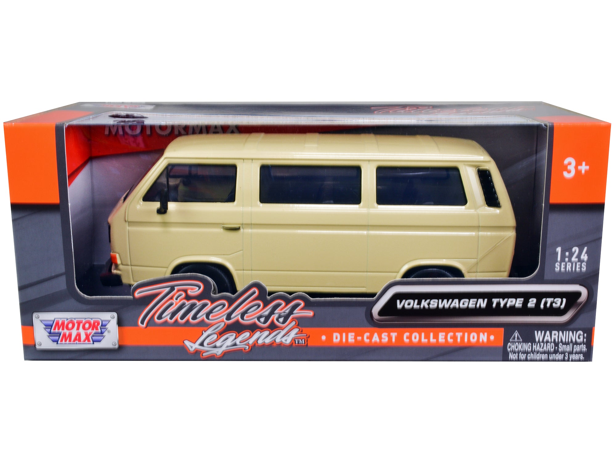 Volkswagen Type 2 (T3) Van Beige "Timeless Legends" Series 1/24 Diecast Model Car by Motormax free shipping USA