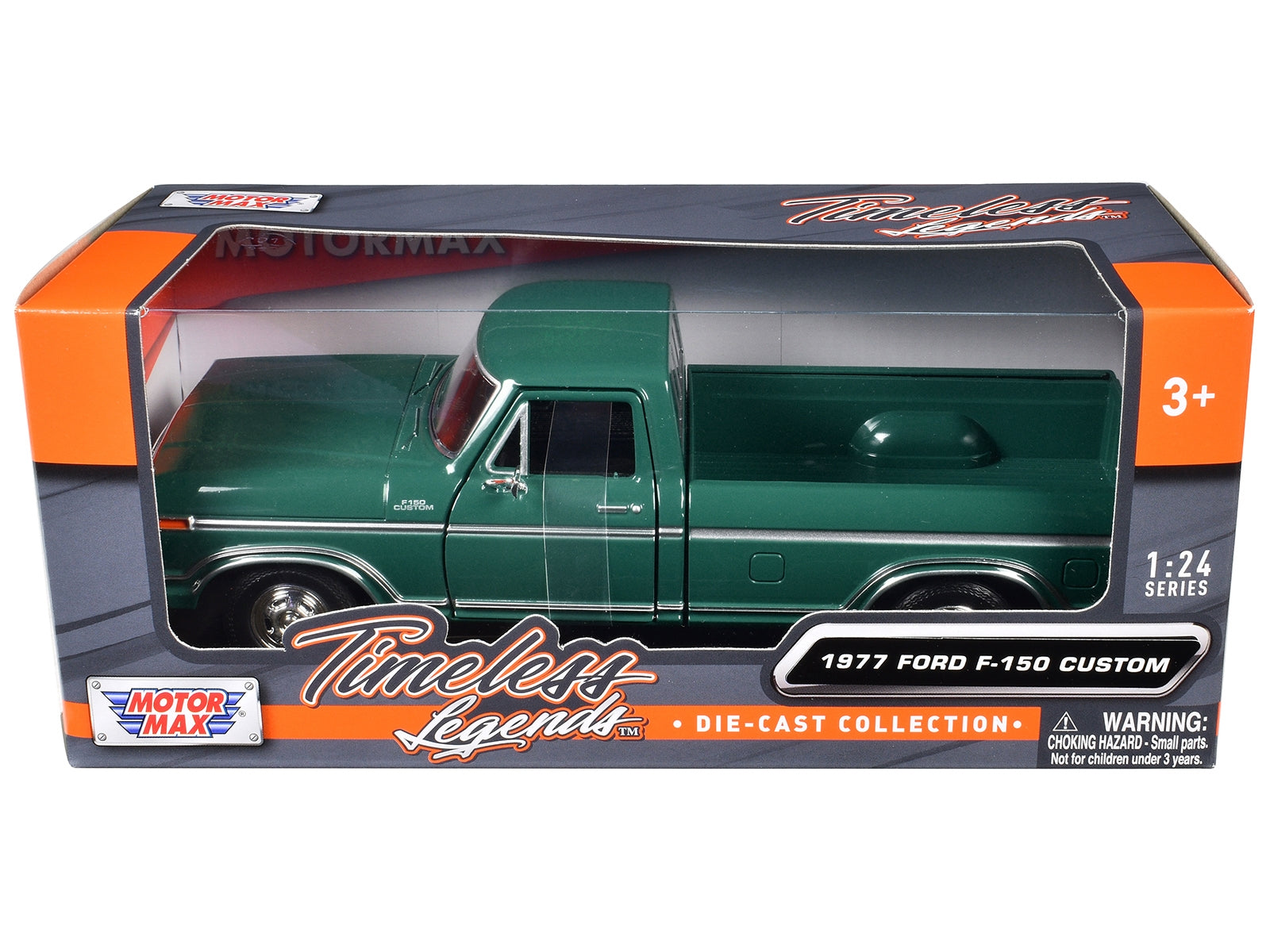 1977 Ford F-150 Custom Pickup Truck Green "Timeless Legends" Series 1/24 Diecast Model Car by Motormax - Premium Pickup Trucks Models from Motormax - Just $43.99! Shop now at Rapidvehicles