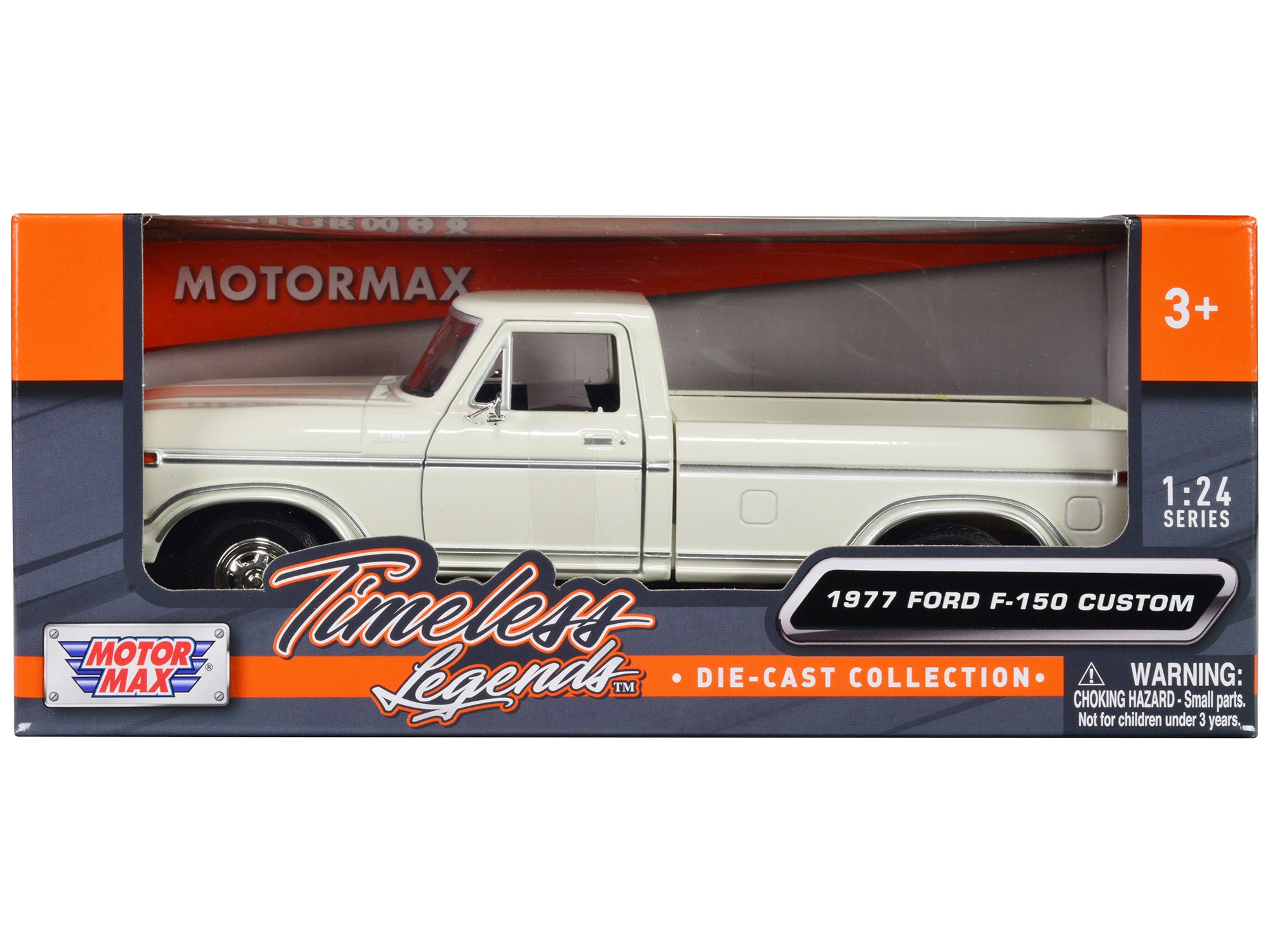 1977 Ford F-150 Custom Pickup Truck White "Timeless Legends" Series 1/24 Diecast Model Car by Motormax free shipping USA