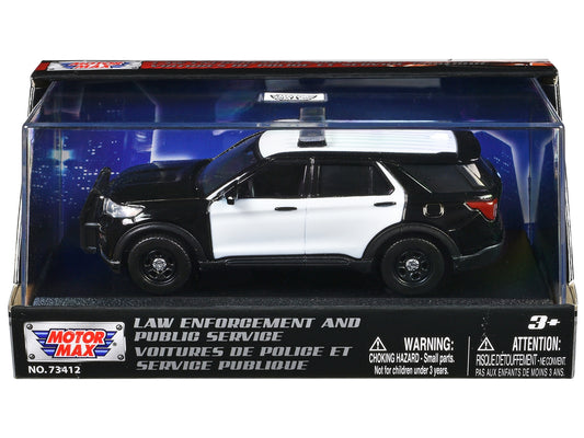 2022 Ford Police Interceptor Utility Black and White Unmarked - Premium Police Models from Motormax - Just $40.49! Shop now at Rapidvehicles