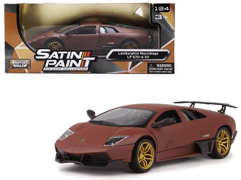 Lamborghini Murcielago LP 670-4 SV Matte Brown 1/24 Diecast Model Car by Motormax - Premium Lamborghini Models from Motormax - Just $38.84! Shop now at Rapidvehicles