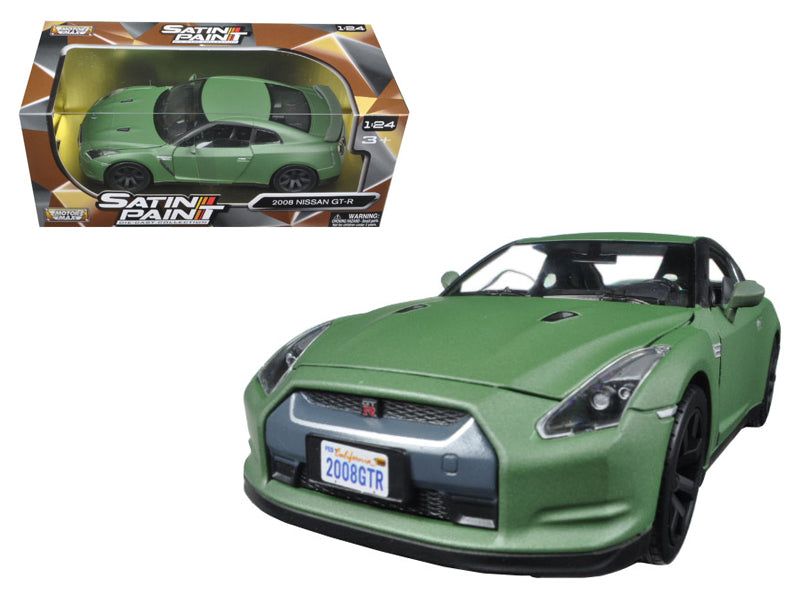 2008 Nissan GT-R R35 Matt Green 1/24 Diecast Model Car by Motormax free shipping USA