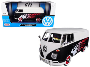 Volkswagen Type 2 (T1) Delivery Van with Flames 1/24 Diecast Car Model by Motormax - Premium Volkswagen Models from Motormax - Just $50.79! Shop now at Rapidvehicles