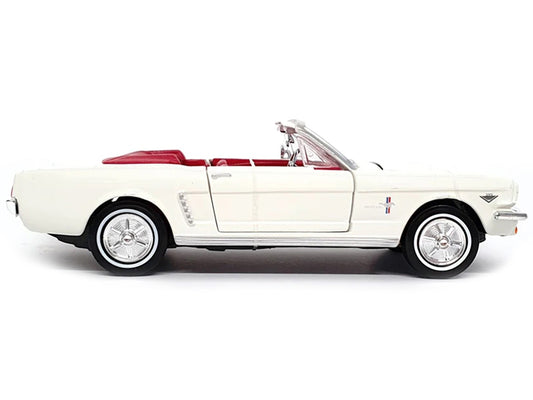 1964 1/2 Ford Mustang Convertible White with Red Interior James