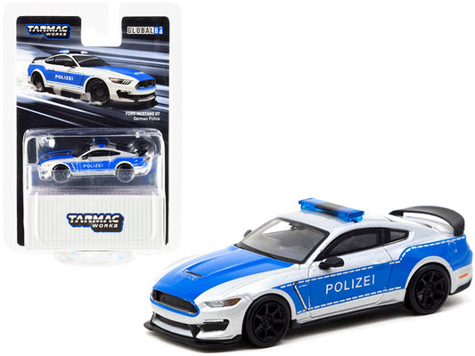 Ford Mustang GT "Polizei" German Police Silver and Blue - Premium  from Rapidvehicles - Just $38.99! Shop now at Rapidvehicles