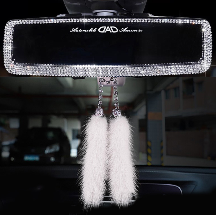 Car Interior Rearview Mirror Decor Charm Crystal Bling Diamond - Premium Other Replacement Parts from Rapidvehicles - Just $38.99! Shop now at Rapidvehicles