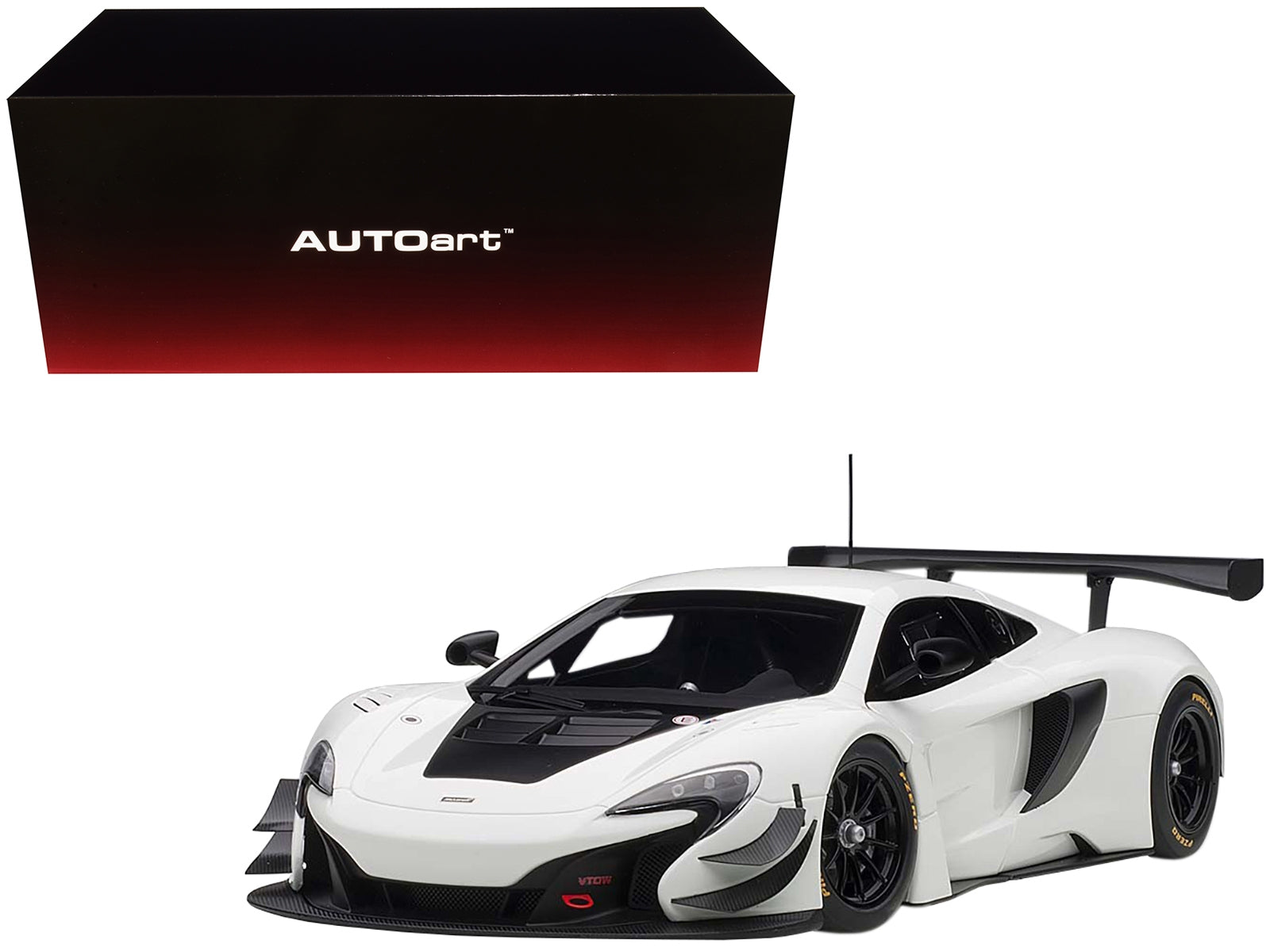 Mclaren 650S GT3 White with Black Accents 1/18 Model Car by - Premium McLaren Models from Autoart - Just $208.31! Shop now at Rapidvehicles