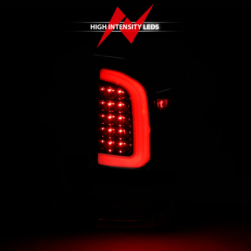 ANZO 16-21 Toyota Tacoma LED Tail Lights - w/ Light Bar Sequential Black Housing & Smoke Lens 311401