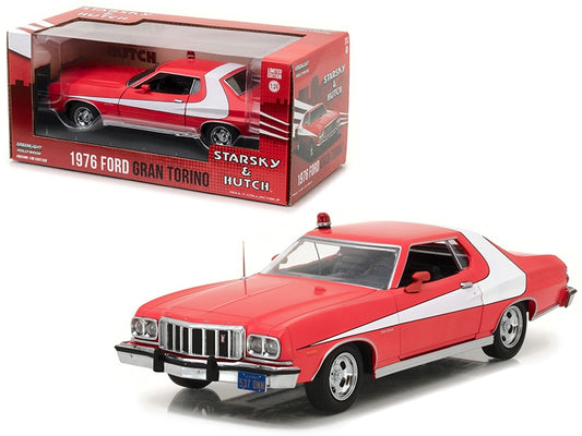 1976 Ford Gran Torino Red with White Stripes "Starsky and Hutch" - Premium Movie/TV Series Models from Greenlight - Just $44.56! Shop now at Rapidvehicles