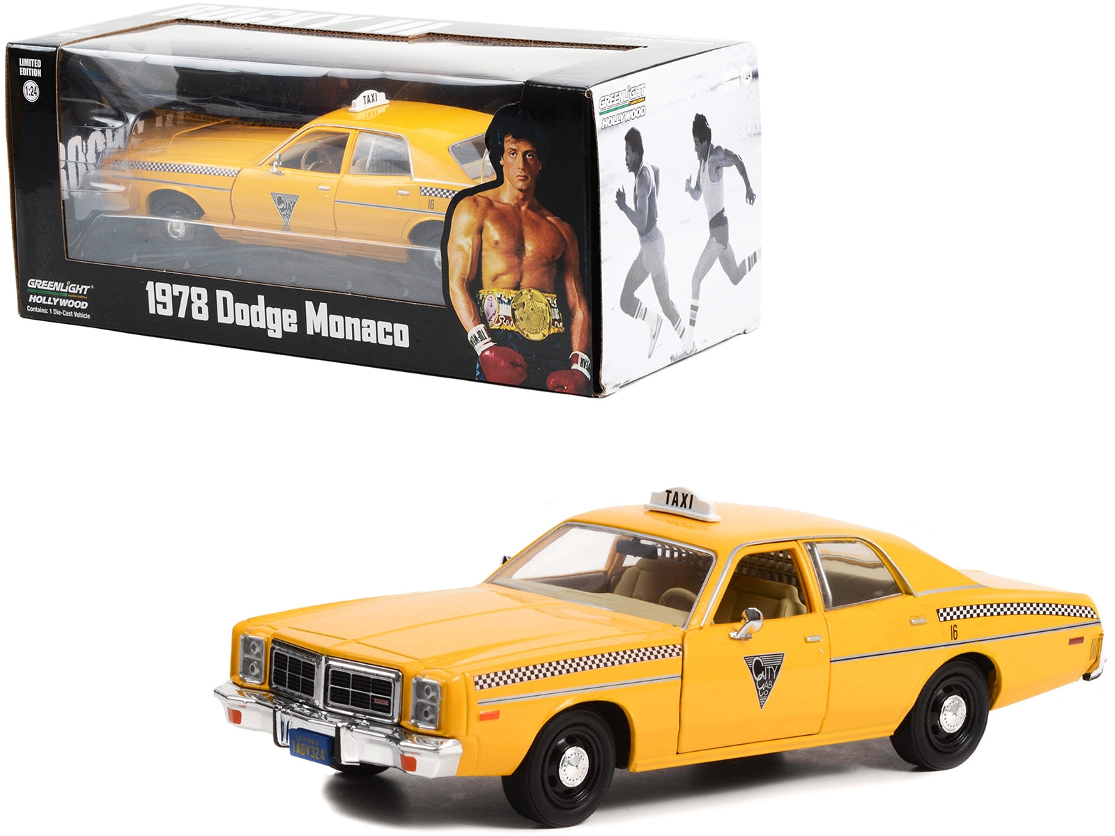 1978 Dodge Monaco Taxi "City Cab Co." Yellow "Rocky III" (1982) Movie 1/24 Diecast Model Car by Greenlight - Premium Movie/TV Series Models from Greenlight - Just $45.99! Shop now at Rapidvehicles