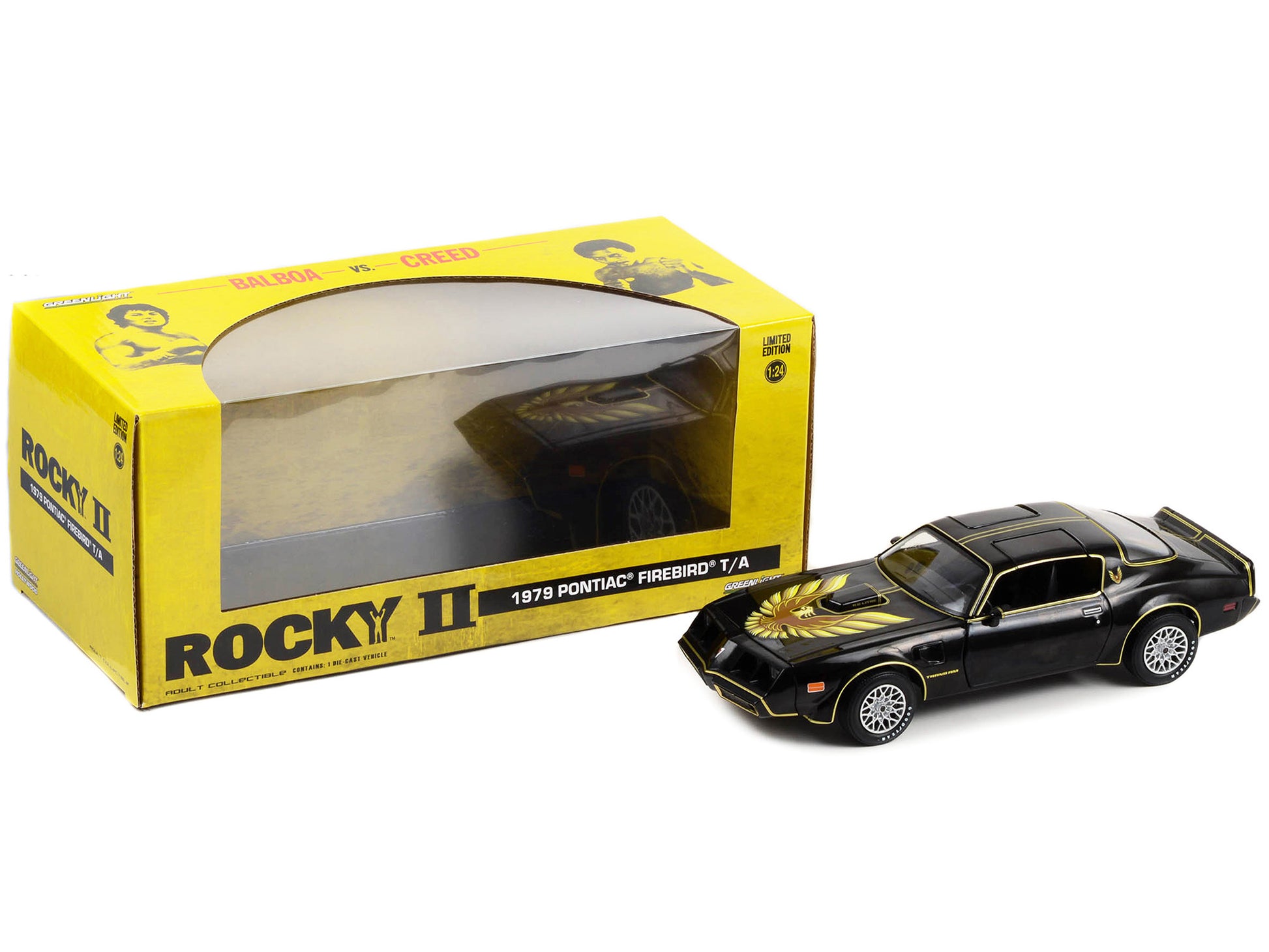 1979 Pontiac Firebird T/A Trans Am Black with Hood Phoenix "Rocky - Premium Pontiac Models from Greenlight - Just $53.99! Shop now at Rapidvehicles