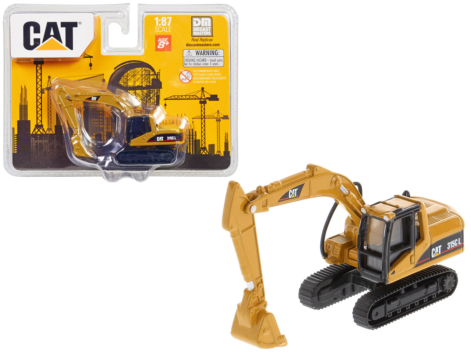 CAT Caterpillar 315C L Hydraulic Excavator Yellow 1/87 (HO) Diecast Model by Diecast Masters free shipping USA