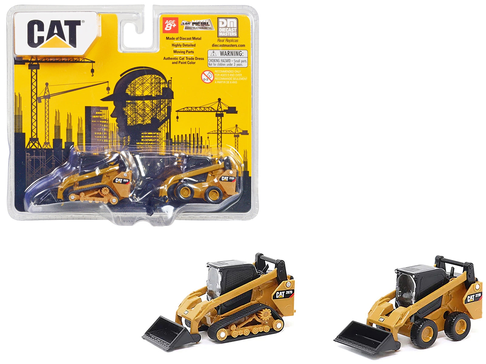 CAT Caterpillar 272D2 Skid Steer Loader Yellow and CAT - Premium Construction Models from Diecast Masters - Just $37.79! Shop now at Rapidvehicles