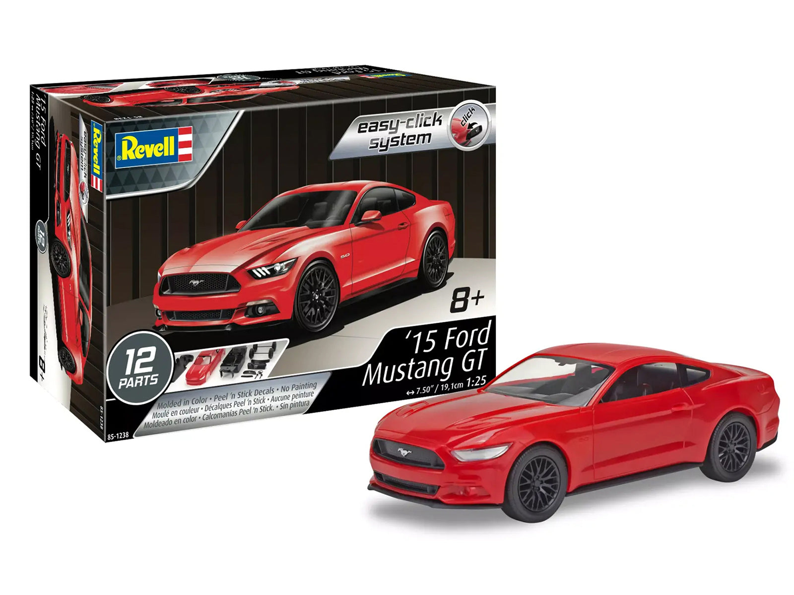 Level 2 Easy-Click Model Kit 2015 Ford Mustang GT 1/25 Scale Model by Revell - Premium  from Revell - Just $51.99! Shop now at Rapidvehicles